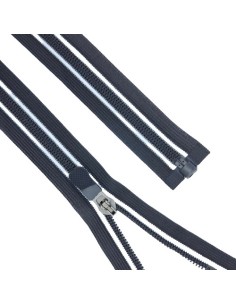 Cremallera negra rayas separador 50 cms