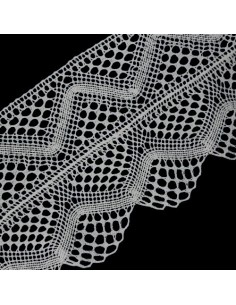 Encaje bolillo blanco de  14 cms