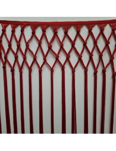 Fleco enrejado nudos rojo 30 cm 2