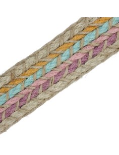 Galón yute multicolor 4,5 cms