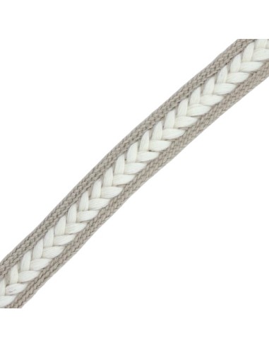 Pasamanería algodón trenza beige 1,5cms