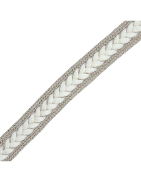 Pasamanería algodón trenza beige 1,5cms