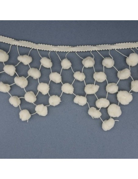 Fleco madroño picos 11 cm Crudo