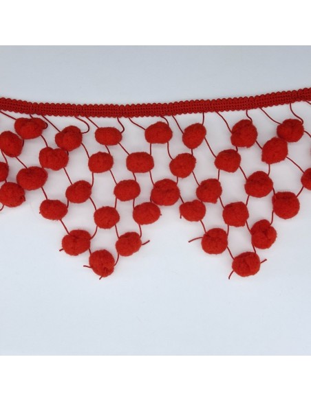 Fleco madroño picos 11 cm Rojo