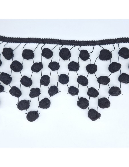 Fleco madroño picos 11 cm Negro