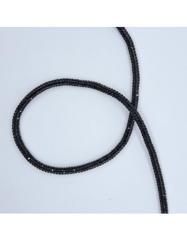 Cordón strass 3 mm negro