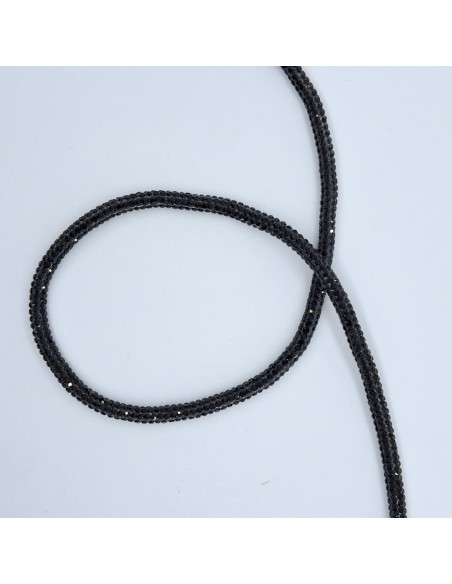 Cordón strass 3 mm negro