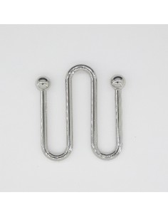 Pasador Bikini Metálico Plata 4x5cm