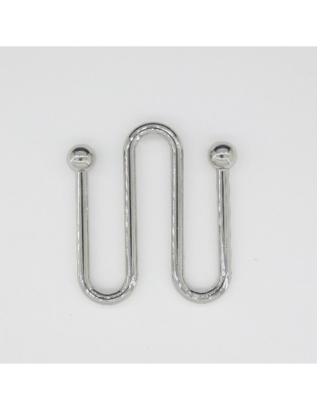 Pasador Bikini Metálico Plata 4x5cm