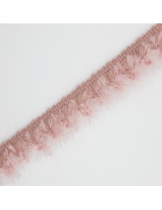 Galón pelo fleco rosa palo 2cm