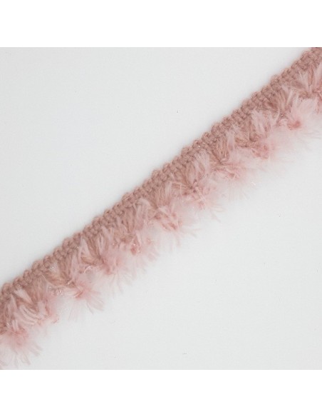 Galón pelo fleco rosa palo 2cm