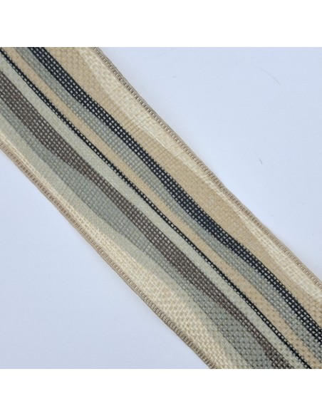 Cinta yute estampada con dibujo de ondas ideal para remates