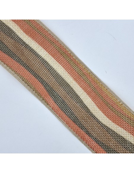 Cinta yute estampada con dibujo de ondas ideal para remates