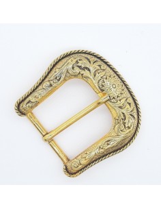 Hebilla dorada metálica 4 cms | Mercería Alfambra