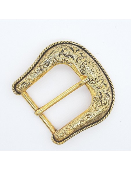 Hebilla dorada metálica 4 cm | Mercería Alfambra