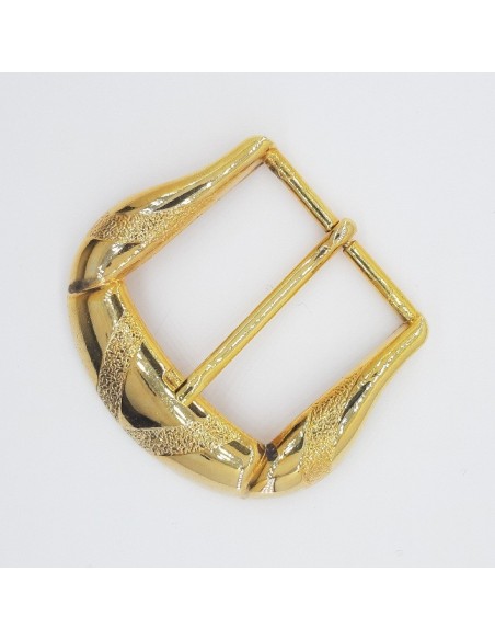 Hebilla dorada metálica 4 cms | Mercería Alfambra