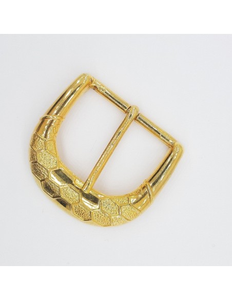Hebilla dorada metálica 4 cms | Mercería Alfambra