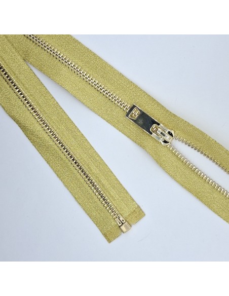 Cremallera metalizada separador oro y plata | Mercería Alfambra