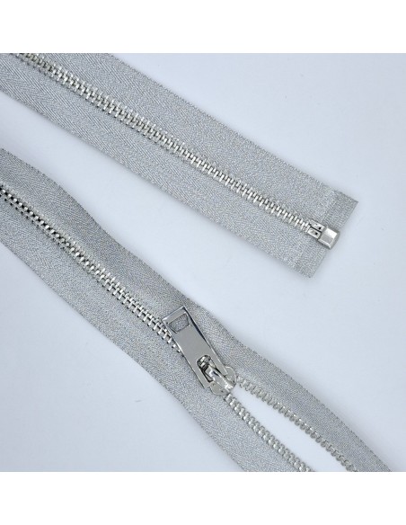 Cremallera metalizada separador oro y plata | Mercería Alfambra