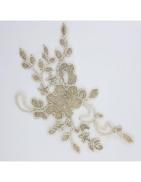 Aplicación bordada dorado claro | Mercería Alfambra