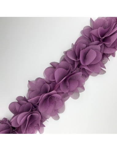 Tira flores organdí | Mercería Alfambra