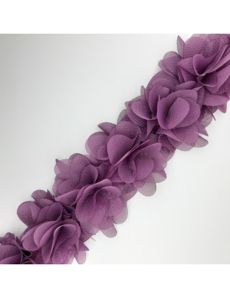 Tira flores organdí | Mercería Alfambra