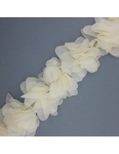 Tira flores organdí | Mercería Alfambra