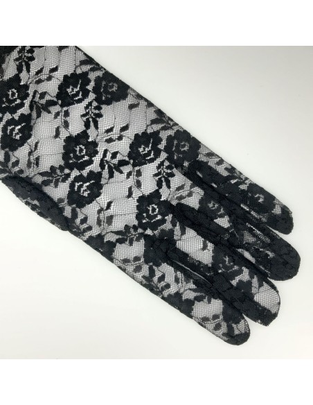 Guantes encaje negro | Mercería Alfambra