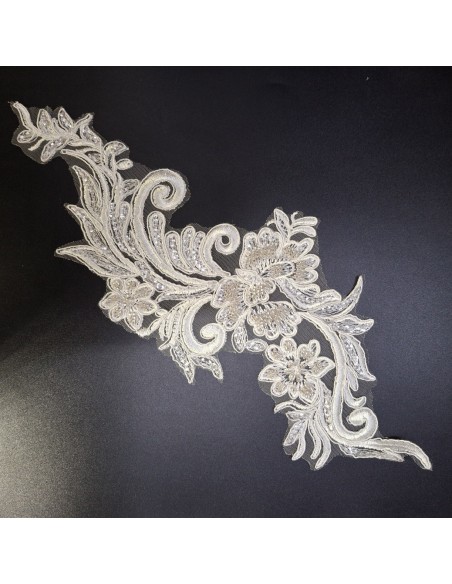 Aplicación blanca de 37 x 14 cms | Mercería Alfambra