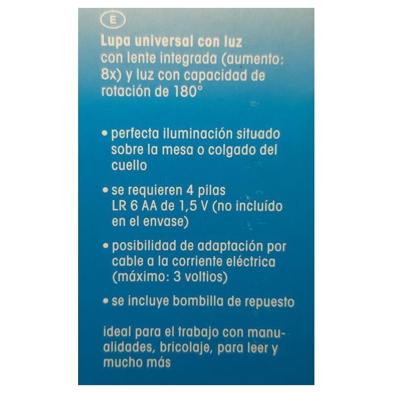 Lupa universal con luz para costura.