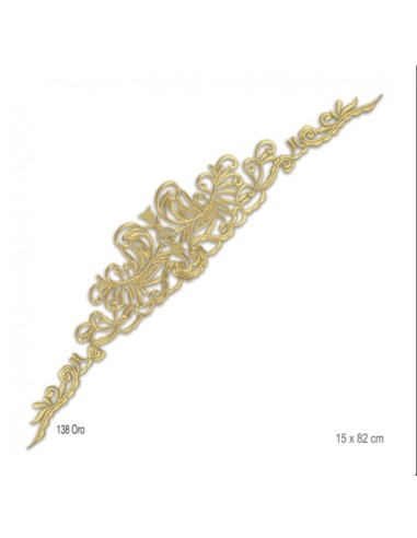 Aplicación bordada termoadhesiva oro  | Mercería Alfambra