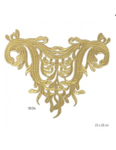 Aplicación dorada bordada termoadhesiva   | Mercería Alfambra