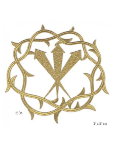 Aplique dorado metalizado termoadhesivo   | Mercería Alfambra