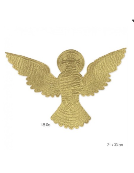 Aplique bordado dorado metalizado termoadhesivo   | Mercería Alfambra