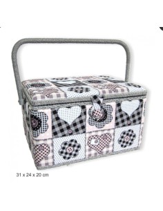 Costurero estampado corazones| Mercería Alfambra