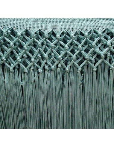 Fleco enrejado nudos de 30 cms verde mar
