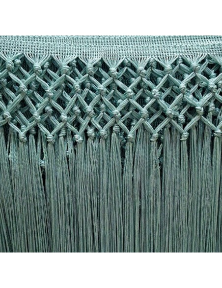 Fleco enrejado nudos de 30 cms verde mar