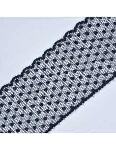 Encaje nylon negro plumeti de 2 cms 2