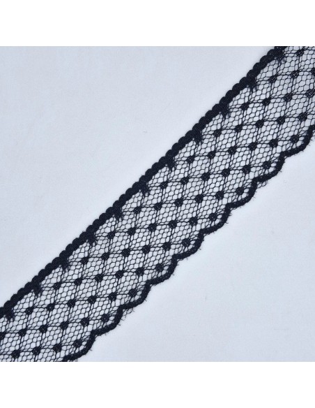 Puntilla encaje nylon plumeti 3 cm
