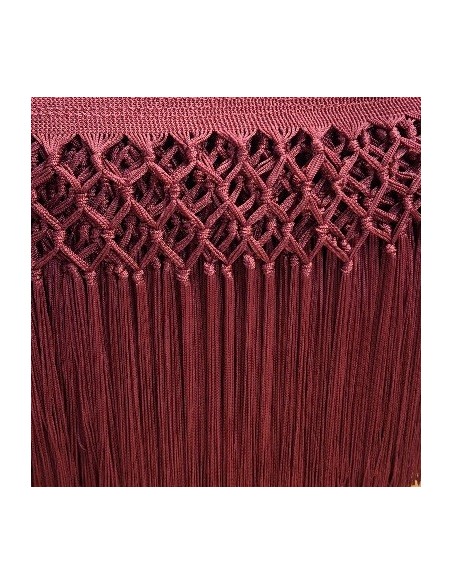Fleco enrejado nudos 30 cm Burdeos