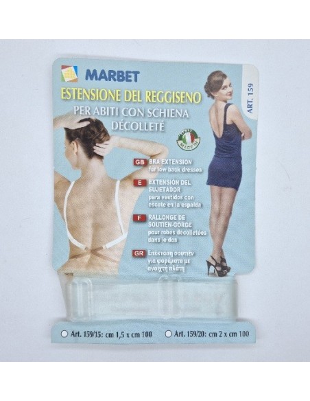 Extensión del sujetador silicona 1 corchete de1,5 cm x 100 cm