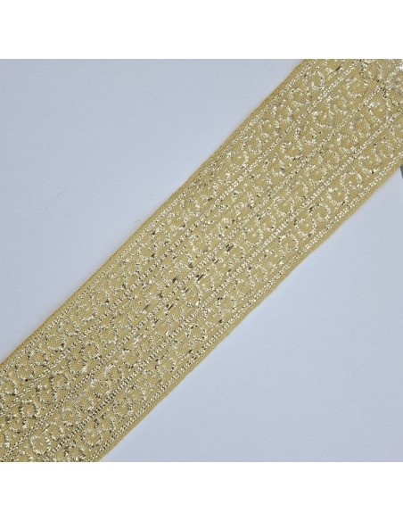 Galón metalizado dorado 50mm.