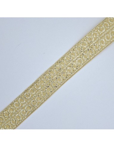 Galón dorado metalizado 25mm.