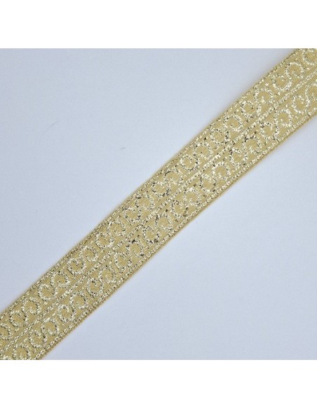 Galón dorado metalizado 25mm.