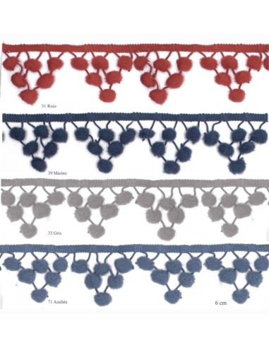 Madroño picos 5,5 cm decorativo | Mercería Alfambra