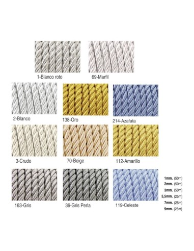 Cordón rayón trenzado