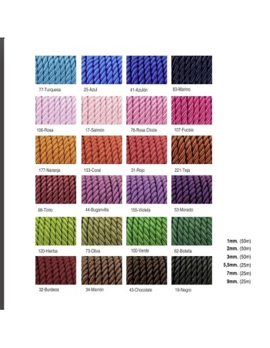 Cordón trenzado rayón