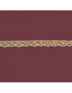 Encaje bolillo metalizado dorado.