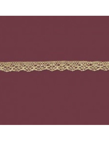 Encaje bolillo metalizado dorado.