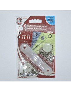 Broche presión doble arandela níquel. 2